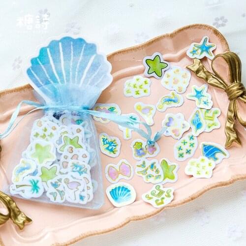 100pcs/pack Marine Things Decorative Sticker Set Diary Album Label Stickers DIY Stationery Stickers Gift Diary Deco Pack