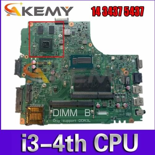 Original Laptop motherboard For DELL Inspiron 14R 3437 5437 I3-4010U SR16Q Mainboard CN-0G9PCH 0G9PCH 12314-1 N14M-GE-S-A2