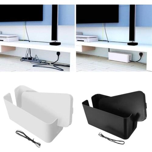 Plastic Wire Storage Box Cable Design Convenient Removable Cover Cable Tidy Box Junction Box for Home Safety 2 Sizes