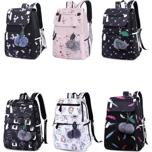 School Bags for Girls Female Laptop Backpack Usb Backpack Children Backpacks Cute Cat School Backpack for Girls Bag Pack