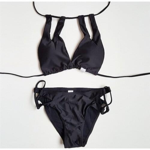 Sexy Bikini Swimwear Women Black Biquini Suit Push Up Swimsuit Female Beachwear Swimming