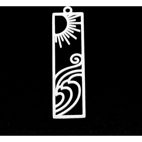 5pcs/lot 100% Stainless Steel Sun Clouds DIY Earring Pendant Charm Wholesale Never Fade Custom Charms Finding Supplies