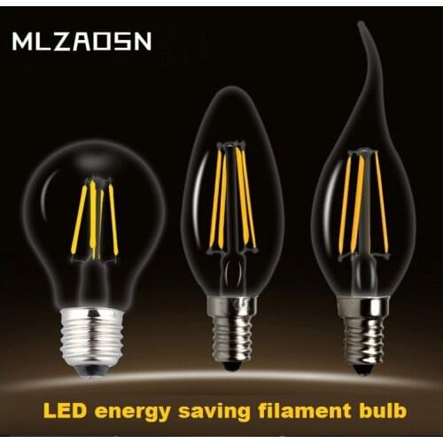 Led candle bulb tip e27 screw-mount bulb tungsten wire single lamp e14 screw-mount crystal pendant light source