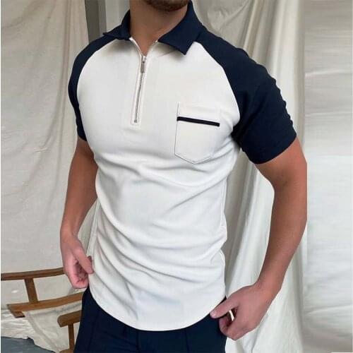 High Quality Brand Mens Polo Shirt Lapel Zipper Design Luxury Boss Casual Shirt Male Short Sleeve Top Polo Homme Eden Parck