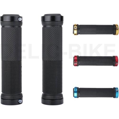 High-quality Anti-Skid Anti-Slip Grips cover with color Lock Ring Black Blue Gold Red for MTB Road Bike Fixed-Gear BMX