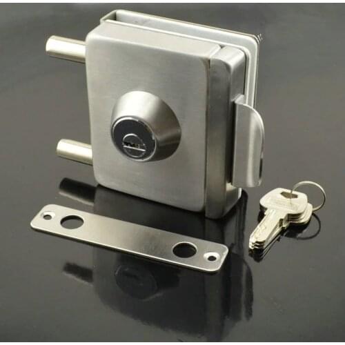 High Quality Stainless Steel Glass Door Locks With Keys No Drilling KF315