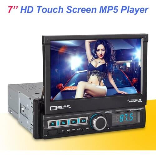 1 Din 7 Inch Retractable Screen MP5 Player Car Stereo Radio GPS Navigation HD BT Autoradio Mirror Link Radios Tape Recorder