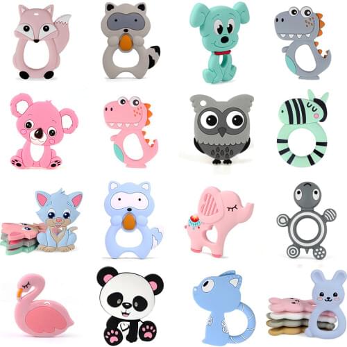 Carton Animal Teether Food Silicone Tiny Rod Bpa Free Baby Teething Toys Koala Silicone Teethers 1pc