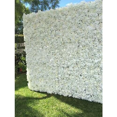 10 pcs / lot 60X40CM Artificial Rose Hydrangea Flower Wall for wedding backdrop or lawn pillar road lead decoration supply