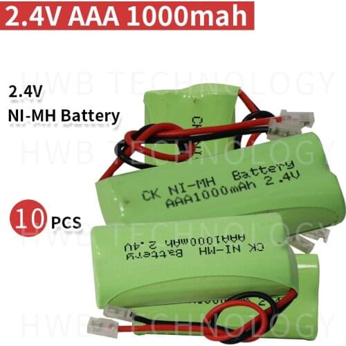 10PCS/lot KX Original New Ni-MH AAA 2.4V 800mAh Ni-MH Rechargeable Battery Pack With Plugs For Cordless Phone Free Shipping