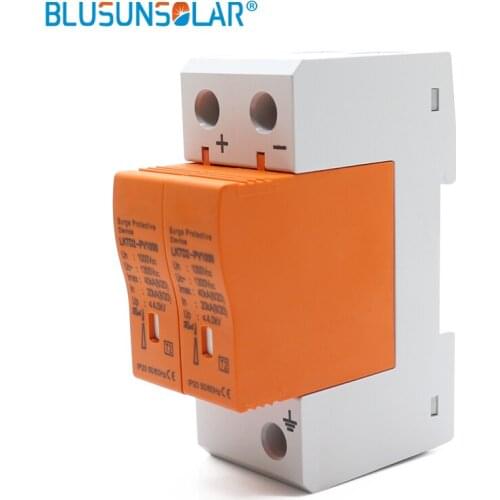 10 piece/lot high quality 2P DC 1000V 20~40KA Din Rail Surge Protective Device House Solar PV System Arrester Surge Protector