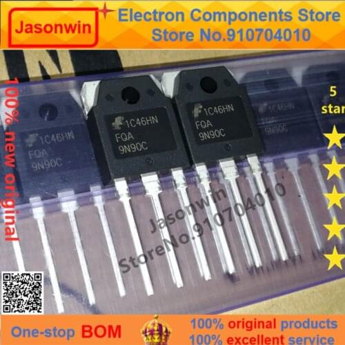 100% nuevo 50 unids/lote original MOSFET FQA9N90C 9A900V 9N90C TO-247 Transistor