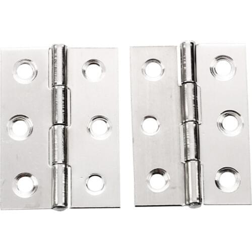 2pcs Stainless Steel 2 Inch 4.4x3.1cm Cabinet Door Hinges Hardware