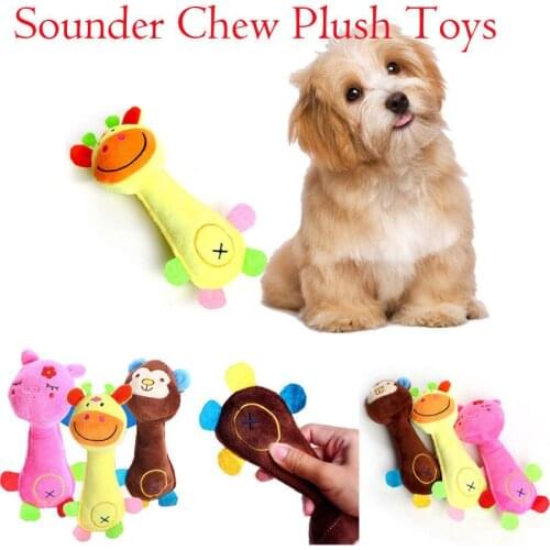 2019 Pet Puppy Chew Squeaker Squeaky Plush Sound Pig Elephant Duck For Dog Toys