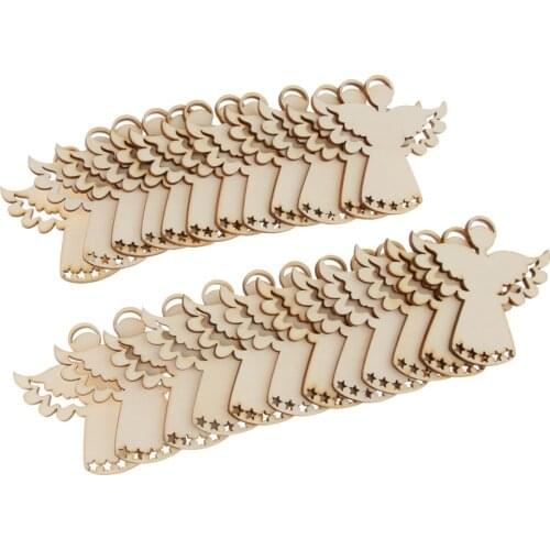 Pieces of 24 Vintage Angel Wooden Pieces Gift Tags Scrapbooking Embellishment DIY Art Making Carft