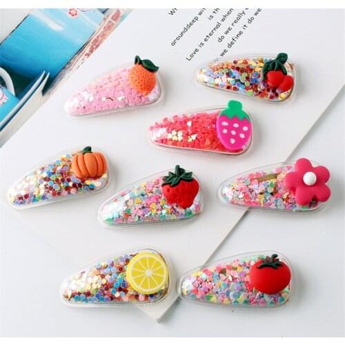 Free shipping summer Childrens Hairpins ins sequin baby girls Hairclips sweet Side Clips kids hair accessories