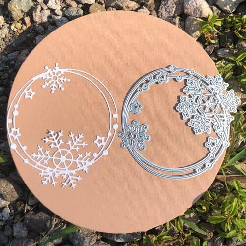 CH 2021 New Arrival Circle Snowflake 3D Gift Stitched DIY Scrapbooking Stamps Craft Embossing Die Cut Making Stencil Template