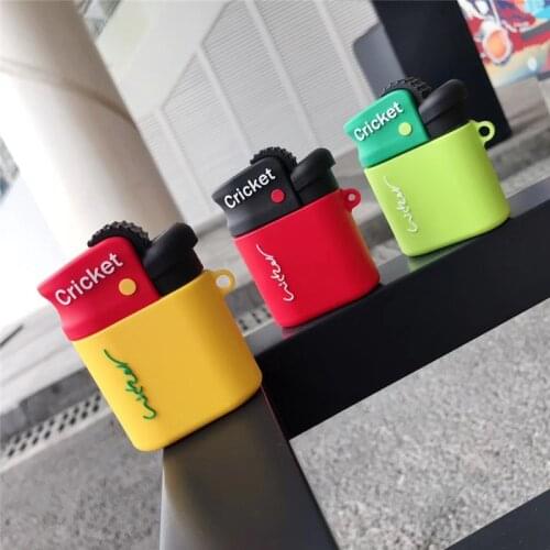 For Airpods Case,Cricket Lighter Case For Airpods 1/2 Case,Soft Silicone Earphone Headphone Cover For Airpods For Men