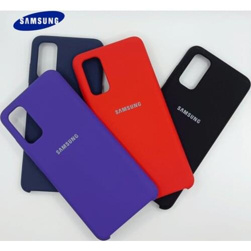 Samsung S10 Case S20 Fe Touch Back Protective Shell S21 Ultra Silk Silica Gel Cell Phone Liquid Plus for S9 S8 Galaxy Note 20 9