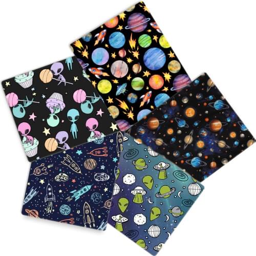 David accessories Planet Space Polyester Cotton Fabric for Tissue Kids home textile Curtain Sewing Tilda,c13746
