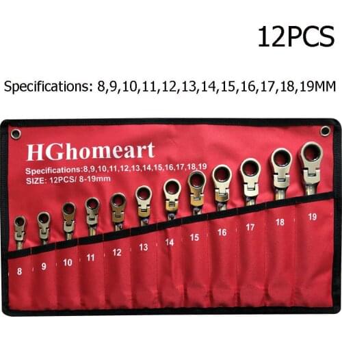 Ratchet Wrench, Key Set Socket Spanner, 5/7/12PCS Car Repairing Tool Wrench Set,Activity Head Wrenchs Hand Tool Set Spanners