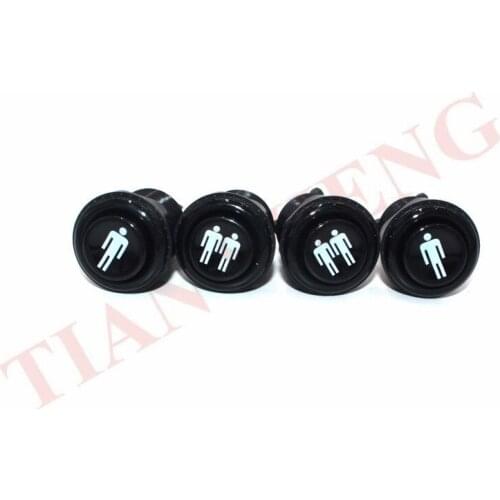 4Pcs/Lot American style Push Button 1P/2P/2P/4P Black Happ push button switches for arcade cabinet game machine