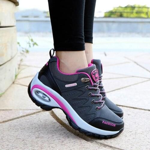 Platform sneakers woman shoes lace-up casual shoes women sneakers 2021 fashion air cushion breathable footwear basket femme