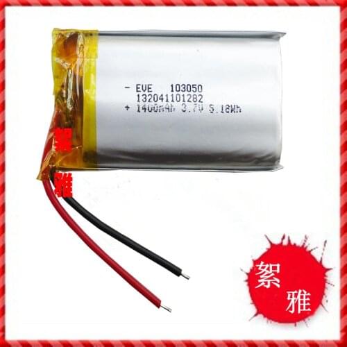 New Hot A 3.7V lithium polymer battery 103048 103050 pouch batteries 1400MAH Rechargeable Li-ion Cell