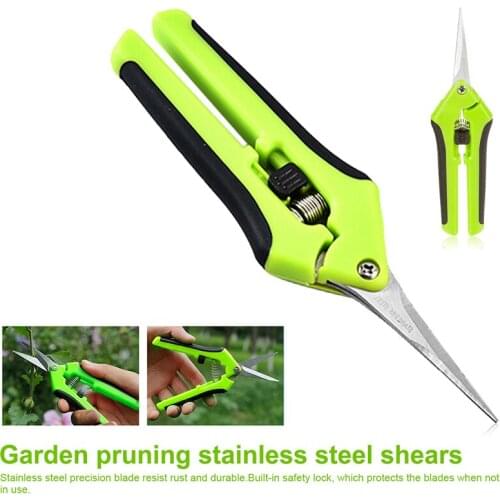 Multifunctional Stainless Steel Straight Garden Shears, Garden Pruning Shears, Non-slip And Labor-saving Scissors Tools