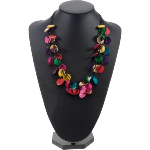Fashion Round Beads Handmade 3 Layers Necklace Bohemain Women Multicolor Collar Statement Necklaces 2020 Elegance Jewelry