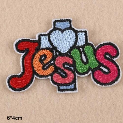 Fashion Dog Bird Jesus Iron On Patches Embroidered Clothes Patch For Clothing Clothes Woman Girl