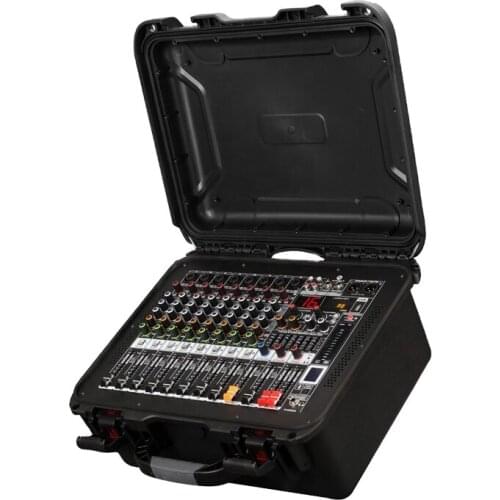 MP-8,Class D 2x650W, Professional DJ Flight Case Mixer 8 Ch with Amplifier Digital Audio Mixing Console USB