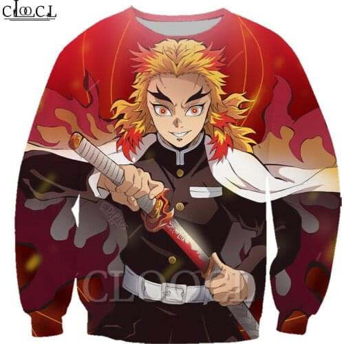 HX Kimetsu No Yaiba The Movie: Mugen Train Rengoku Kyoujurou 3D Print Men Women Sweatshirt Autumn Fashion Pullover Drop Shipping