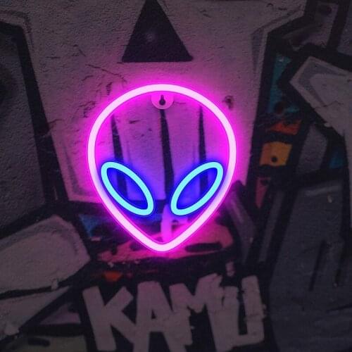 Alien Neon Signs Special LED Night Light Wall Decor Battery or USB Powered for Home Bedroom Bar JDH88