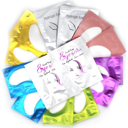 20/50/100 Pairs Patches for Building Hydrogel EyePads Eyelash Extension Paper Stickers Lint Free Under Eye Pads Makeup Supplies