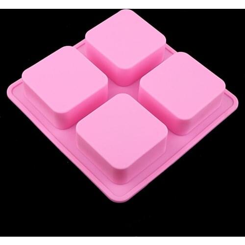Prettyia 1 Set Square Shape Silicone Mold Soap Candle Mold Solid Fragrance