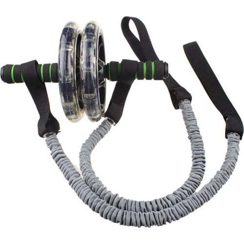 Containing wheels Ab Roller Wheel Pull Rope Waist Abdominal Slimming Fitness Fitness Resistance Bands Resistance wheel Training