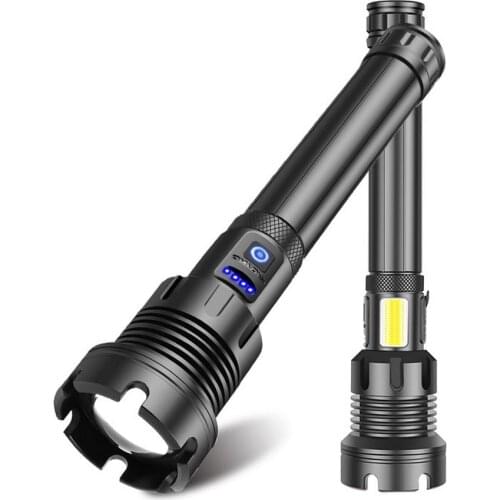 P90 Tactical Torch Super Powerful XHP90+COB Red &White Light Flashlight 18650 26650 USB Rechargeable LED Flashlight