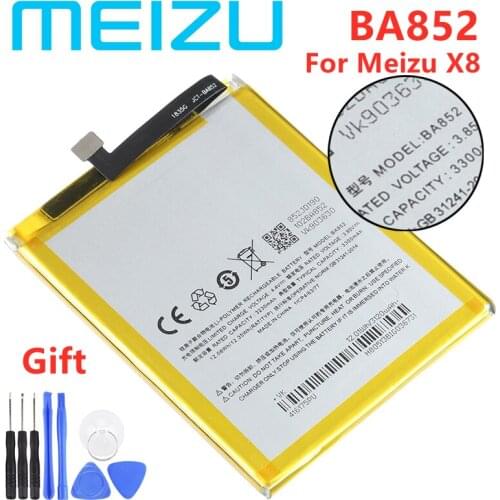 Meizu High Quality Battery 100% Original 3300mAh BA852 Battery For Meizu X8 Mobile Phone batteries+Free tools