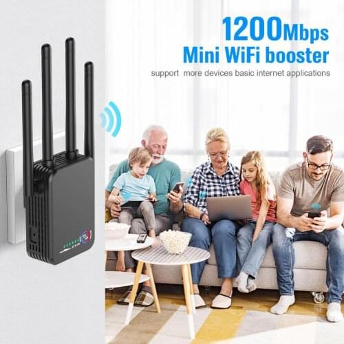 High Speed 1200Mbps Gigabit Wireless Router WiFi Repeater Signal Booster Network Adapters Homeplug for HD Video Transfer Gaming