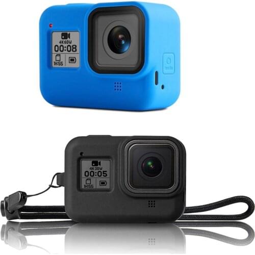 Protective Silicone Case Frame with Hand Strap for GoPro 8 Sports Camera Sports & Action Video Cameras Accessories