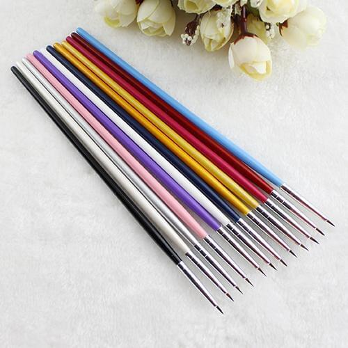 Hot sale Popular 12Pcs Nail Art Designer Pen Pencil Brush Painting Dotting Acrylic Tool
