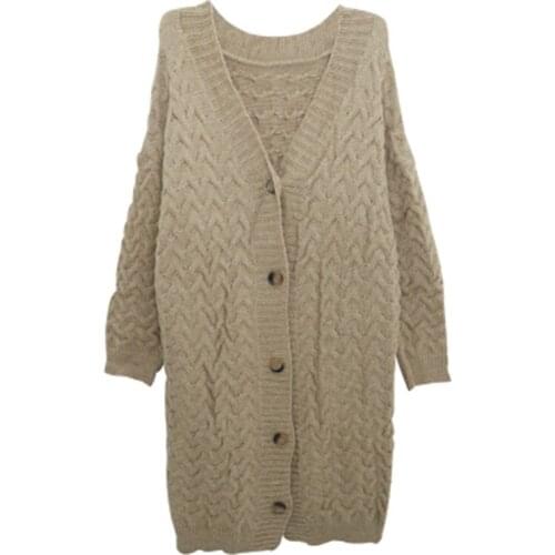 Spring Autumn New Arrivals Womens Cardigans Casual Oversize Femme Long Outerwear Loose Lady Knitted Sweaters Woman Clothes