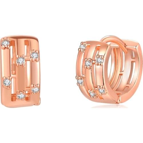 ZSLBS Korean Fashion Hoop Earrings For Women Zirconia Crystal Piercing Huggies Earring Jewelry Pendientes Boucle Oreille Femme