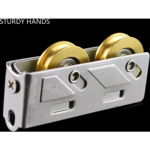 2pcs/lot Home Sliding Door Stainless Steel Pulley Wheel Panning Cupboard Door Sliding Track Roller Pulley Furniture Hardware