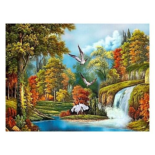 A9146 11CT/14CT/18CT/25CT/28CT night snowing patterns Counted Cross Stitch DIY Cross Stitch Kits Embroidery Needlework Sets