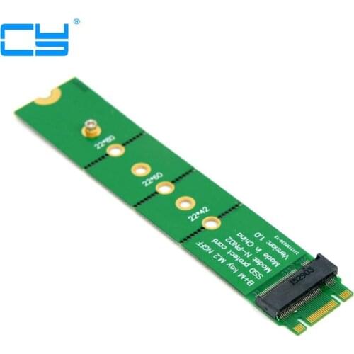 PCI-E 2 Lane M.2 B+M key NGFF 42mm 60mm 80mm SSD Male to Female Extension Adapter Add on Cards PCBA