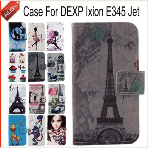 AiLiShi Factory Direct! For DEXP Ixion E345 Jet Case Flip Wallet Holder Leather Case Cover 100% Special Phone Bag Accessories