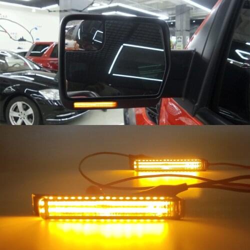 Car Flashing 1 Set For Ford F150 2004-2014 Raptor 2010-2014 Expedition 1997-2007 LED dynamic turn signal mirror light