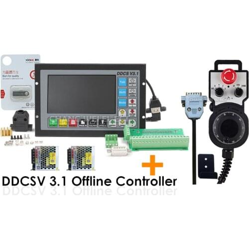 DDCSV3.1CNC independent motion controller 500KHz 3 axis/4 axis motion control system G-Code offline controller upgrade version